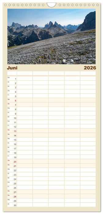 Sextener Dolomiten (CALVENDO Familienplaner 2026)