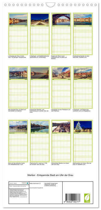 Maribor - Entspannde Stadt am Ufer der Drau (CALVENDO Familienplaner 2026)