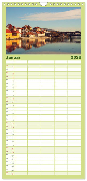Maribor - Entspannde Stadt am Ufer der Drau (CALVENDO Familienplaner 2026)