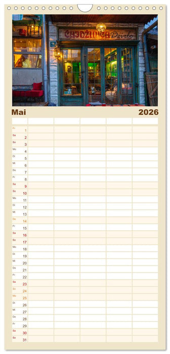 Sarajevo - Vielfältige Hauptstadt von Bosnien und Herzegowina (CALVENDO Familienplaner 2026)