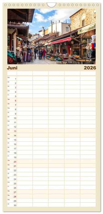 Sarajevo - Vielfältige Hauptstadt von Bosnien und Herzegowina (CALVENDO Familienplaner 2026)