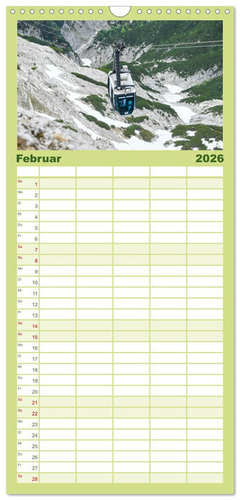 Alpenwelten-Zwischen Wetterstein und Karwendel (CALVENDO Familienplaner 2026)