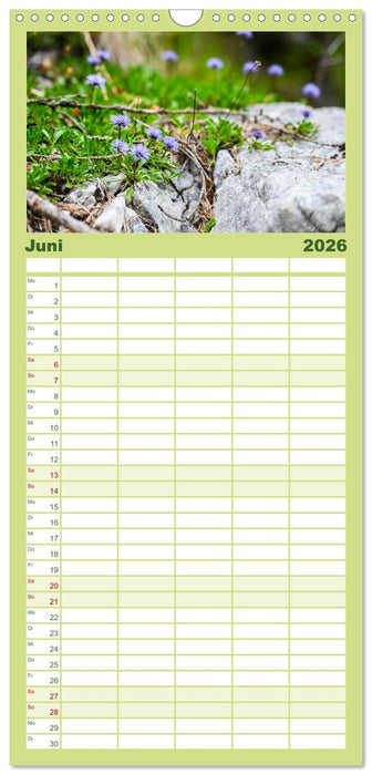 Alpenwelten-Zwischen Wetterstein und Karwendel (CALVENDO Familienplaner 2026)