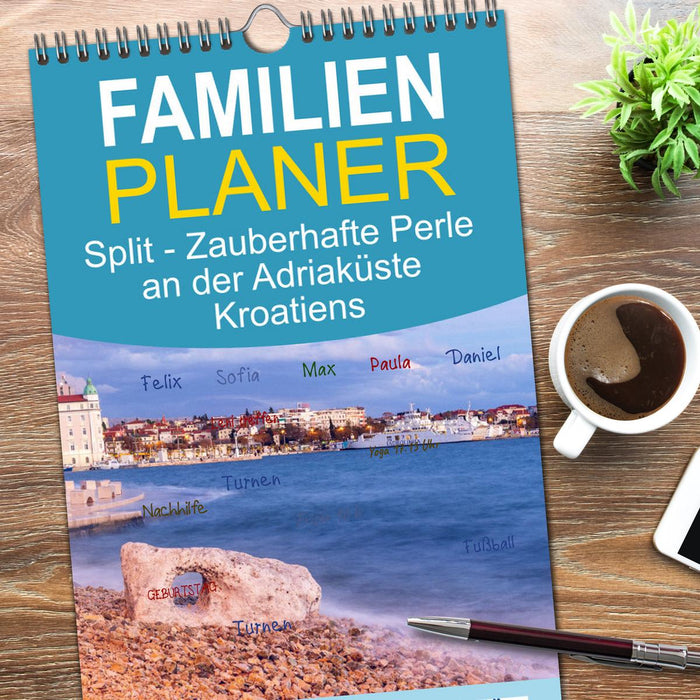 Split - Zauberhafte Perle an der Adriaküste Kroatiens (CALVENDO Familienplaner 2026)