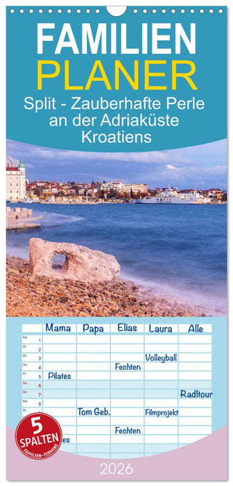 Split - Zauberhafte Perle an der Adriaküste Kroatiens (CALVENDO Familienplaner 2026)