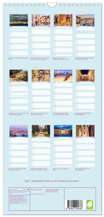 Split - Zauberhafte Perle an der Adriaküste Kroatiens (CALVENDO Familienplaner 2026)