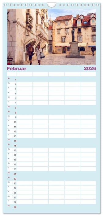 Split - Zauberhafte Perle an der Adriaküste Kroatiens (CALVENDO Familienplaner 2026)