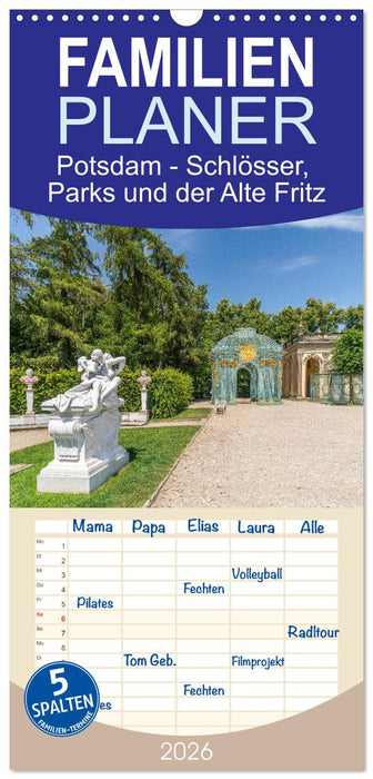 Potsdam - Schlösser, Parks und der Alte Fritz (CALVENDO Familienplaner 2026)
