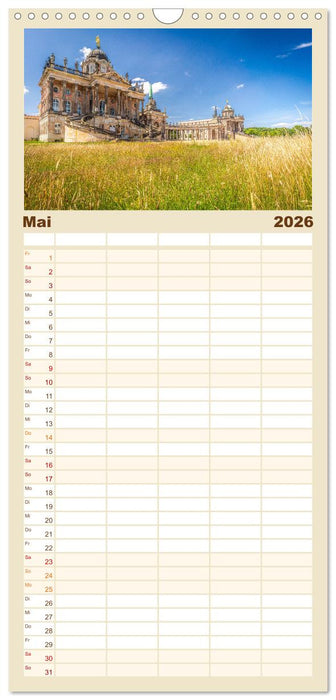 Potsdam - Schlösser, Parks und der Alte Fritz (CALVENDO Familienplaner 2026)