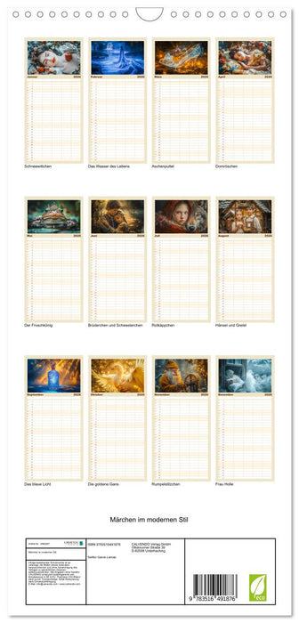 Märchen im modernen Stil (CALVENDO Familienplaner 2026)