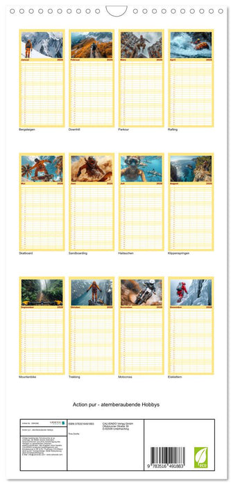 Action pur - atemberaubende Hobbys (CALVENDO Familienplaner 2026)