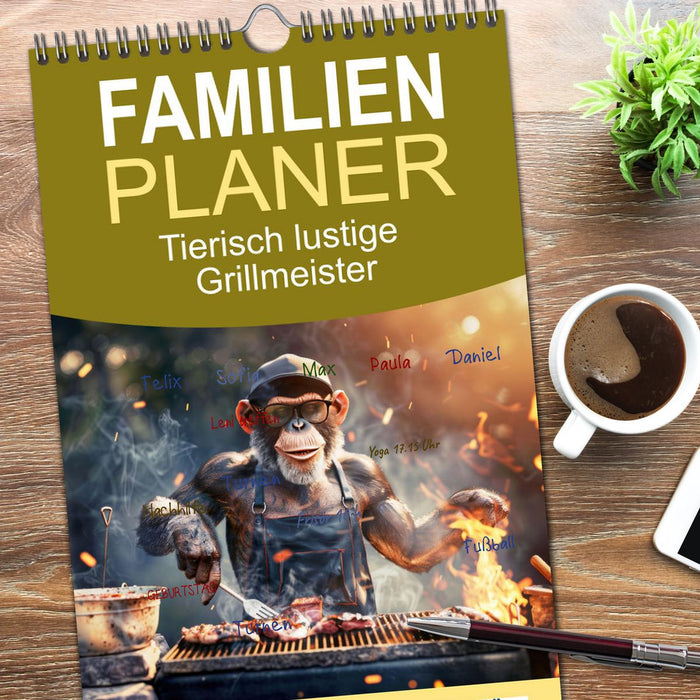 Tierisch lustige Grillmeister (CALVENDO Familienplaner 2026)