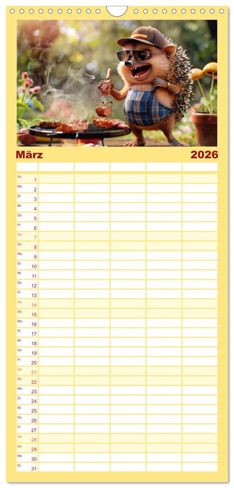 Tierisch lustige Grillmeister (CALVENDO Familienplaner 2026)