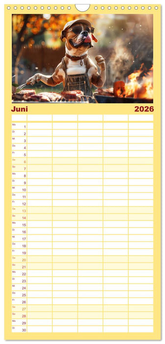 Tierisch lustige Grillmeister (CALVENDO Familienplaner 2026)