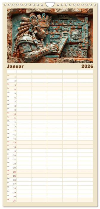 Die Maya und ihre Geheimnisse (CALVENDO Familienplaner 2026)