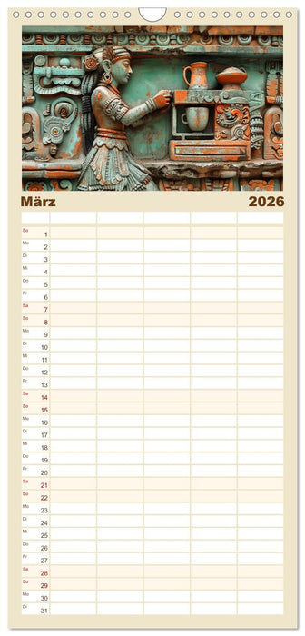 Die Maya und ihre Geheimnisse (CALVENDO Familienplaner 2026)