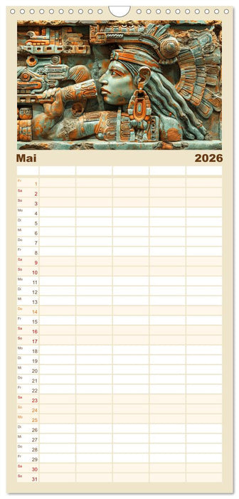 Die Maya und ihre Geheimnisse (CALVENDO Familienplaner 2026)