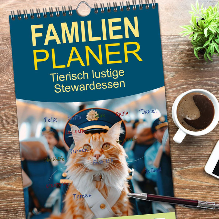 Tierisch lustige Stewardessen (CALVENDO Familienplaner 2026)