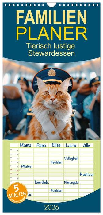 Tierisch lustige Stewardessen (CALVENDO Familienplaner 2026)