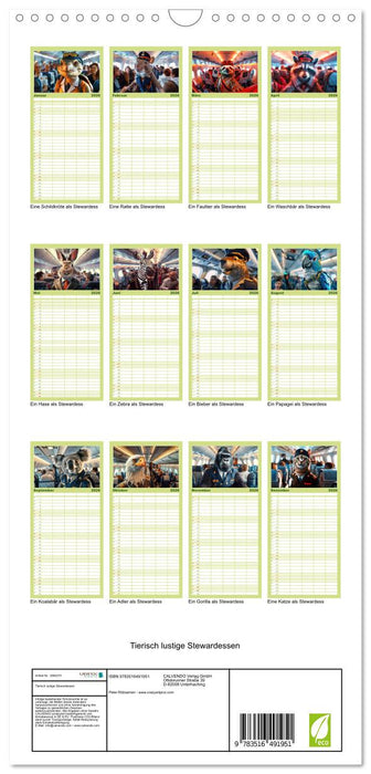 Tierisch lustige Stewardessen (CALVENDO Familienplaner 2026)