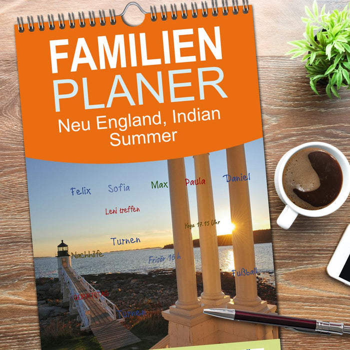 Neu England, Indian Summer (CALVENDO Familienplaner 2026)
