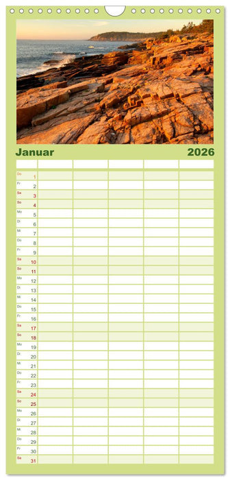 Neu England, Indian Summer (CALVENDO Familienplaner 2026)