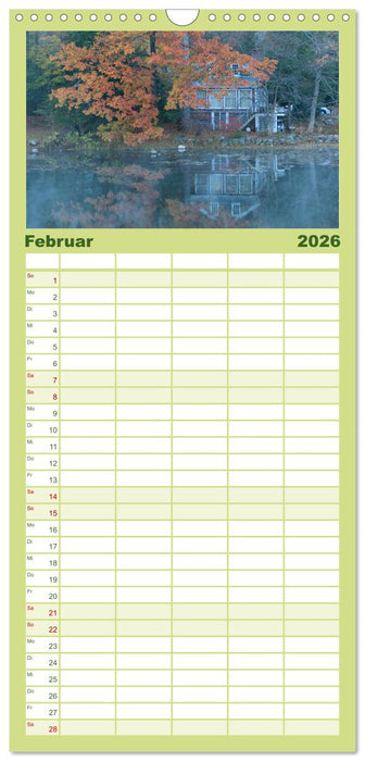 Neu England, Indian Summer (CALVENDO Familienplaner 2026)