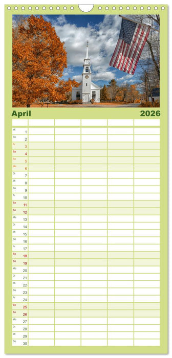 Neu England, Indian Summer (CALVENDO Familienplaner 2026)