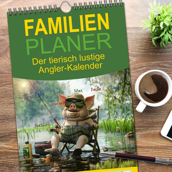 Der tierisch lustige Angler-Kalender (CALVENDO Familienplaner 2026)