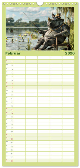 Der tierisch lustige Angler-Kalender (CALVENDO Familienplaner 2026)