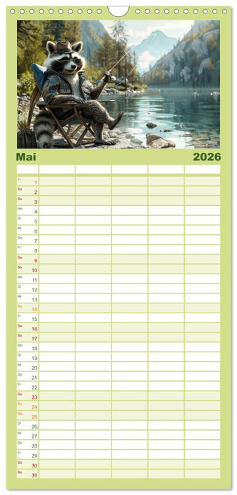 Der tierisch lustige Angler-Kalender (CALVENDO Familienplaner 2026)