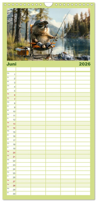 Der tierisch lustige Angler-Kalender (CALVENDO Familienplaner 2026)