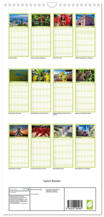 Typisch Brasilien (CALVENDO Familienplaner 2026)