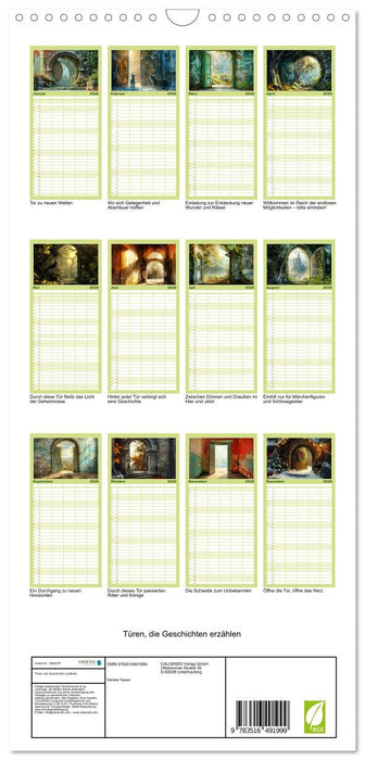 Türen, die Geschichten erzählen (CALVENDO Familienplaner 2026)