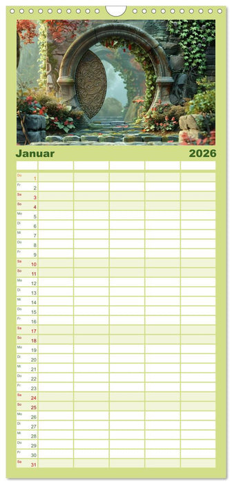 Türen, die Geschichten erzählen (CALVENDO Familienplaner 2026)