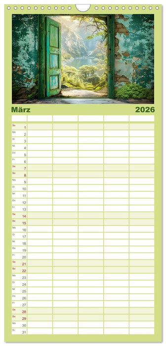 Türen, die Geschichten erzählen (CALVENDO Familienplaner 2026)