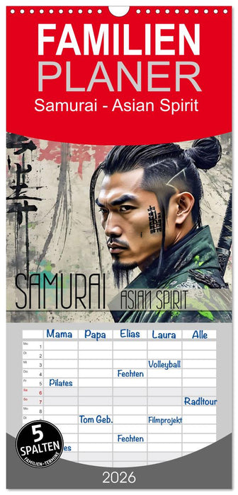 Samurai - Asian Spirit (CALVENDO Familienplaner 2026)