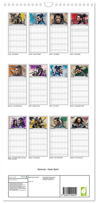 Samurai - Asian Spirit (CALVENDO Familienplaner 2026)