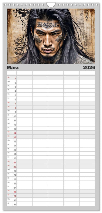 Samurai - Asian Spirit (CALVENDO Familienplaner 2026)