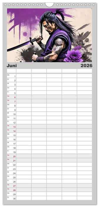 Samurai - Asian Spirit (CALVENDO Familienplaner 2026)