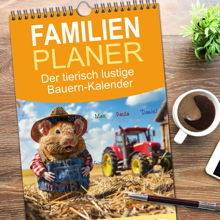 Der tierisch lustige Bauern-Kalender (CALVENDO Familienplaner 2026)