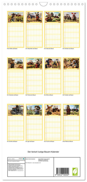Der tierisch lustige Bauern-Kalender (CALVENDO Familienplaner 2026)