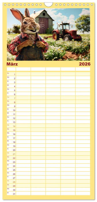 Der tierisch lustige Bauern-Kalender (CALVENDO Familienplaner 2026)