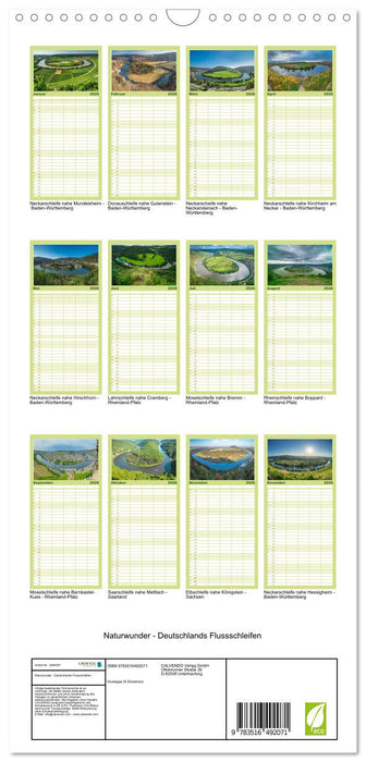Naturwunder - Deutschlands Flussschleifen (CALVENDO Familienplaner 2026)