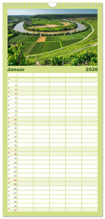 Naturwunder - Deutschlands Flussschleifen (CALVENDO Familienplaner 2026)