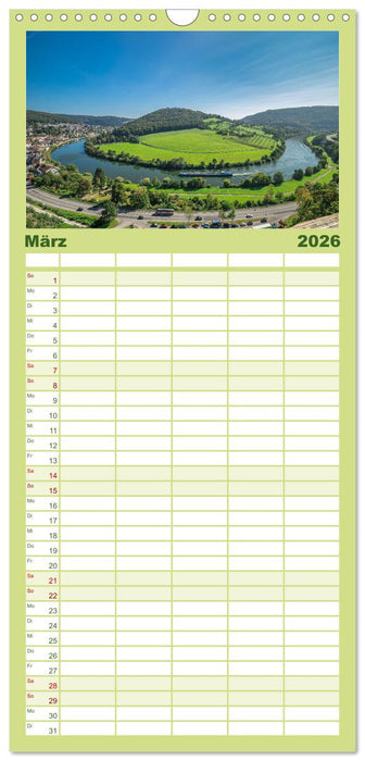 Naturwunder - Deutschlands Flussschleifen (CALVENDO Familienplaner 2026)