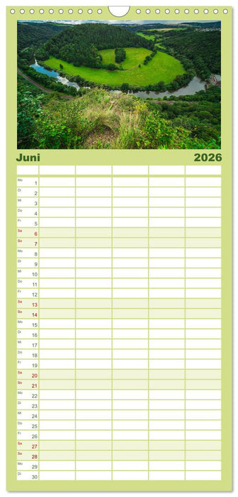 Naturwunder - Deutschlands Flussschleifen (CALVENDO Familienplaner 2026)