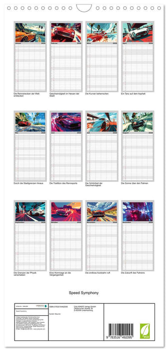 Speed Symphony (CALVENDO Familienplaner 2026)