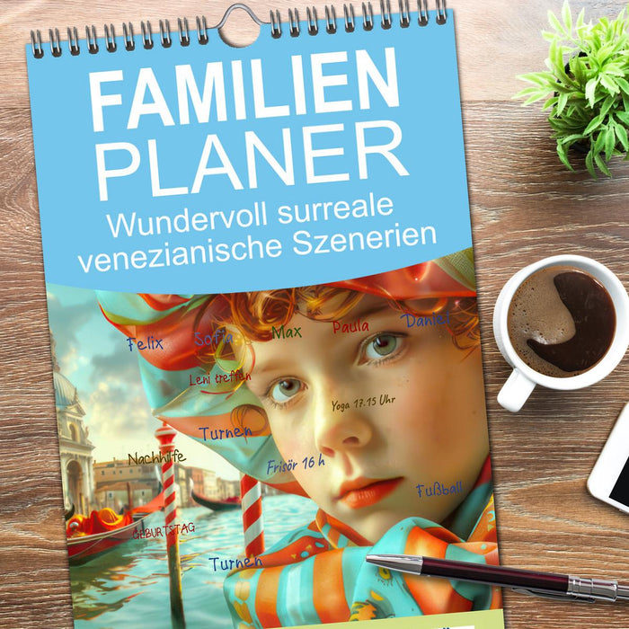 Wundervoll surreale venezianische Szenerien (CALVENDO Familienplaner 2026)