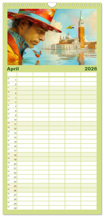 Wundervoll surreale venezianische Szenerien (CALVENDO Familienplaner 2026)